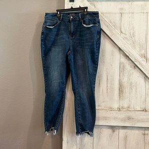 Judy Blue shark bite skinny jeans